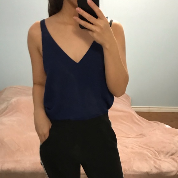 TOPSHOP Navy Camisole - Picture 1 of 5